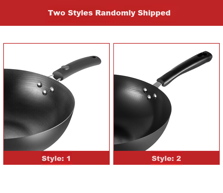 MAXCOOK Wok Iron Pan 30CM Compatible with Gas And Induction Stoves, Non-Coated, Suitable for Iron Spatula MDB-30 10