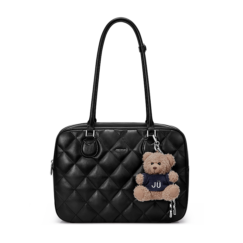 JUST STAR Xu Lu Same Style Toast Bag Women's Handbag, 2026 New Light Luxury Large Capacity Boston Shoulder Tote Bag, Birthday Gift