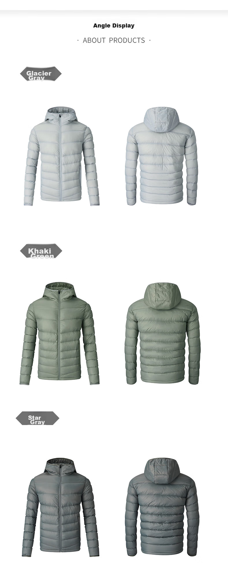 361° Men's Down Jacket Autumn Winter New Lightweight Short Warm Hooded Sports Inner Layer 652544302D-4 43