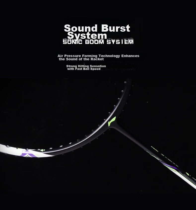 Li-Ning Badminton Racket, Xiaozhanji 9000, Small Motor, Full Carbon Fiber, Ultra-Light Control Type, Single Racket, Fluorescent Fruit Pink, 4U 5