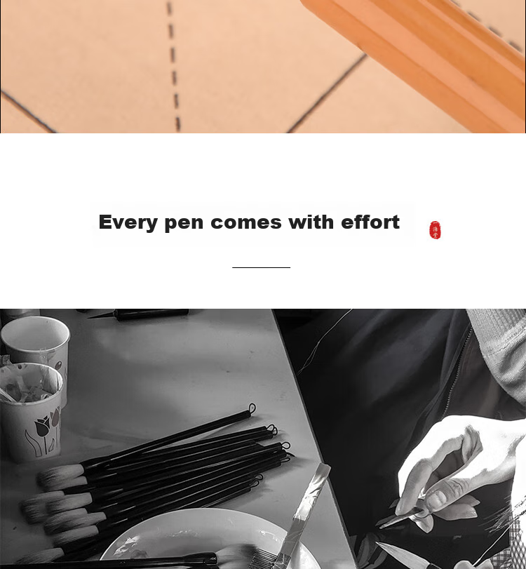Yihaitangwenhua Calligraphy Brush Set - Wolf And Mixed Hair for Large, Medium And Small Regular Script, Sheep Hair for Students' Calligraphy And Chinese Painting Beginners - Wolf Hair 3-Piece Set for Elementary School Students And Adults in Regular Script And Running Script 9