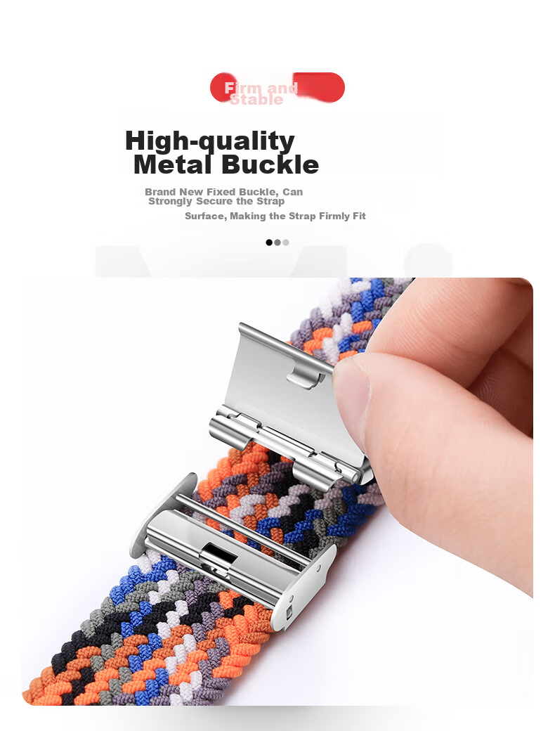 BHO Nylon Braided Loop Watch Strap Compatible with Huawei Watch GT7 Pro/GT6/GT5/GT4/GT3/Watch6/Watch5/4 Pro/3/2/Honor Magic2 Smartwatch 6