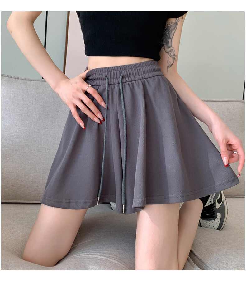 Langsha Women's Summer Ballet Style Loose Dance Sports Wide-Leg Home Pants JK Anti-Exposure Hot Shorts 11