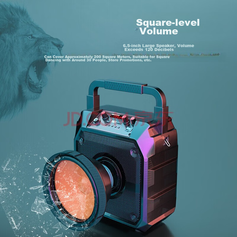 Newman K97 Wireless Bluetooth Speaker, Outdoor High-Volume Square Dance Speaker, Compact Home Radio, Portable Handheld Speaker for Street Vendors And Market Stalls, with Payment Code And Voice Broadcast Function