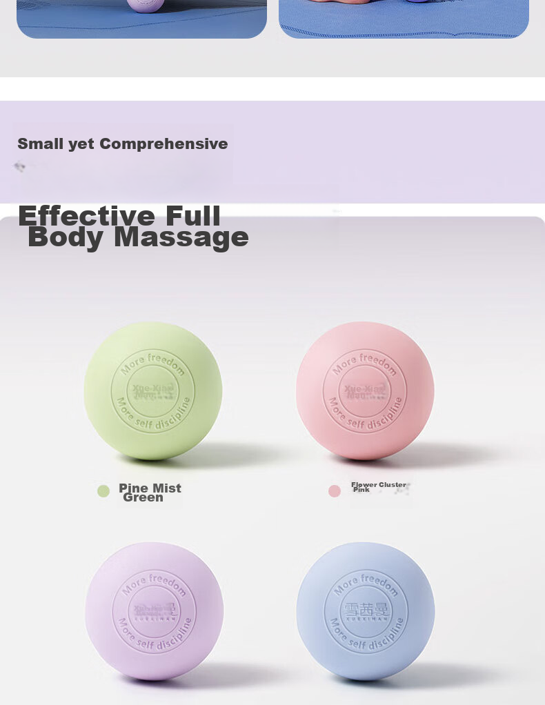 XUEXIMAN Fascia Ball, Foot Massage Ball, Neck Membrane Ball, Foot Muscle Professional Relaxation Yoga Arch Back Fascia Massage Device 18
