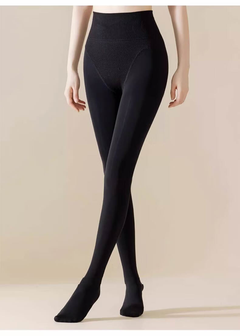 Langsha Women's Thin High-Waist Shaping Anti-Snag Sheer Tights Butt-Lifting Bare-Leg Effect Wire-Free Glossy Pantyhose 18