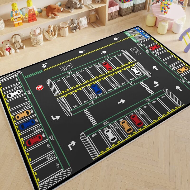 TaTanice Parking Lot Play Mat Children's Play Crawling Mat Living Room Bedroom Early Education Entertainment Area Carpet Birthday Gift for Boys and Girls