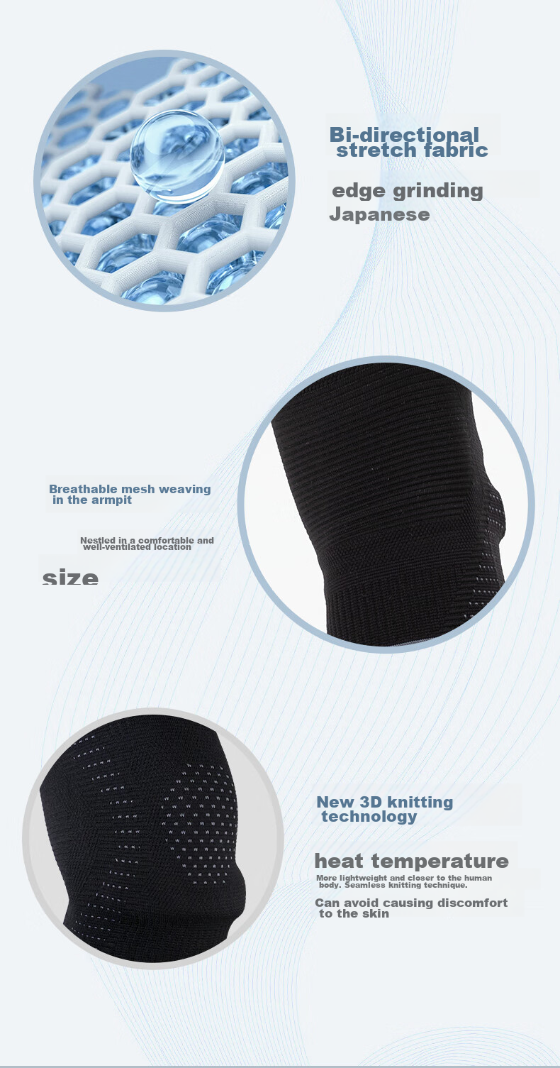Reebok Knee Brace for Sports, Meniscus Support, Running, Fitness, Basketball, Hiking, Badminton, Patella Protection, Knee Guard 8