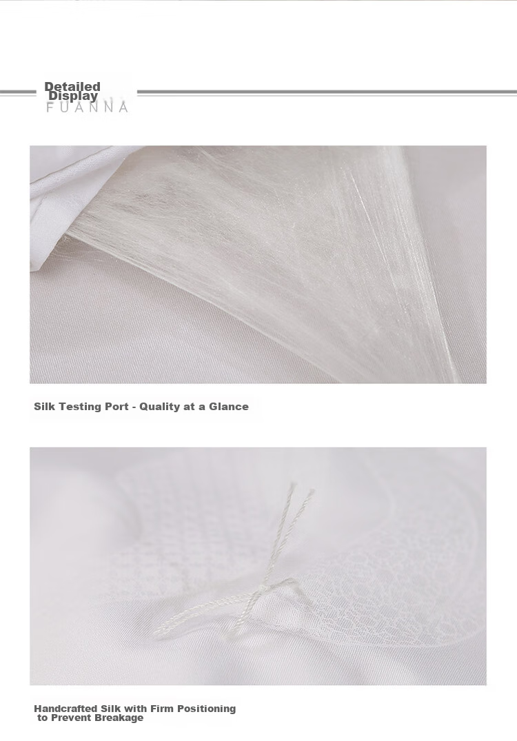 FUANNA Silk Comforter, 100% Mulberry Silk Winter Quilt, Double Cocoon Thickened Winter Duvet, Double Size 6.4 Jin, 203*229cm 16