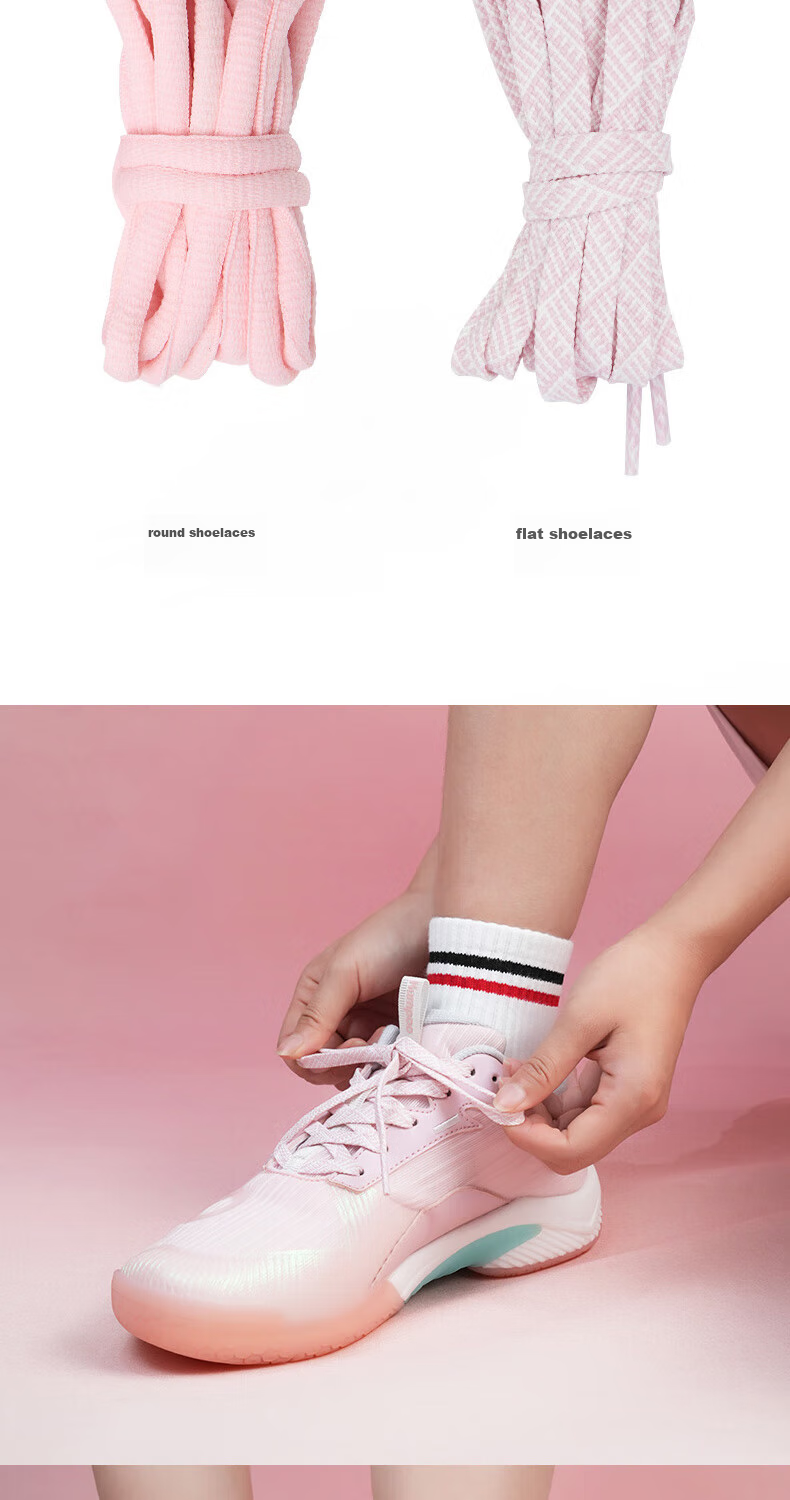 KUMPOO Glass Badminton Shoes, Non-Slip, Wear-Resistant, Shock-Absorbing, Xunfeng Men's And Women's Sports Training Shoes, Light Pink, 39D72Pro 8
