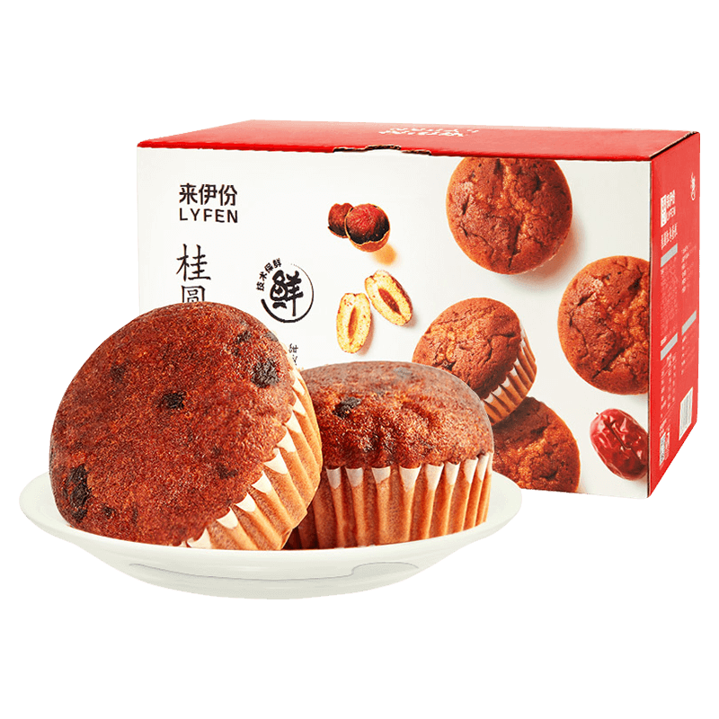 来伊份桂圆红枣蛋糕520g营养早餐面包整箱手撕吐司面包糕点点心休闲零食