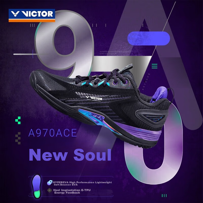 VICTOR Badminton Shoes for Men And Women, Durable Shock-Absorbing Breathable Sports Casual Shoes A970ACE/C Size 42