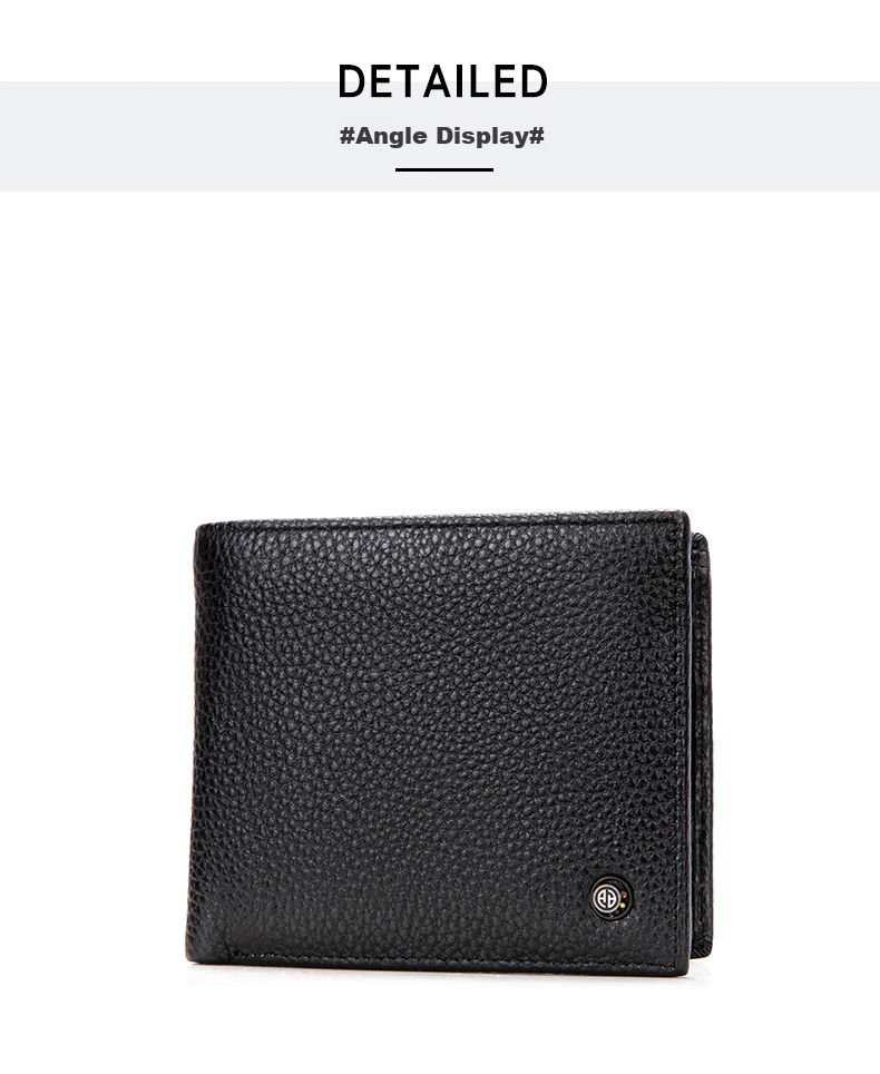 Aokang Men's Wallet, Vertical Style, Two-Fold Cowhide Billfold, Leather Purse, Multifunctional Birthday Gift for Husband 9