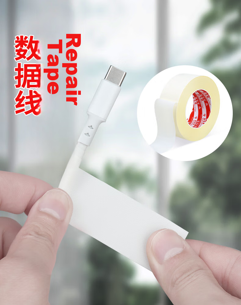 Mileqi High Viscosity White Acrylic Electrical Tape for LCD Screen Wiring, Phone Repair, Earphone Data Cable Repair, Tear-Away Insulation Tape, 12MM Wide * 30M Long [3 Rolls] 6