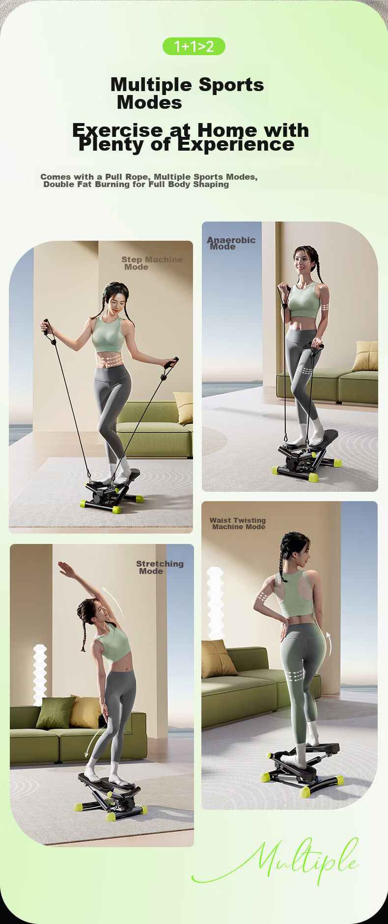 MERACH Stepper, Stair Climber, Home Fitness Equipment, Quiet Small Mountain Climber, Elliptical Machine, Running Weight Loss Fitness Equipment 10