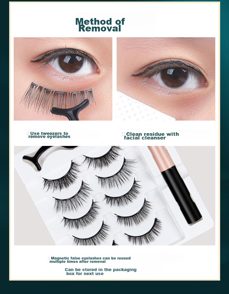 UPLUS Sharpened 3D Natural Dense False Eyelashes, One-Piece Style, 3 Pairs, 04 Full-Length Eyelashes, Hard Stem, Cosplay Stage Makeup 16