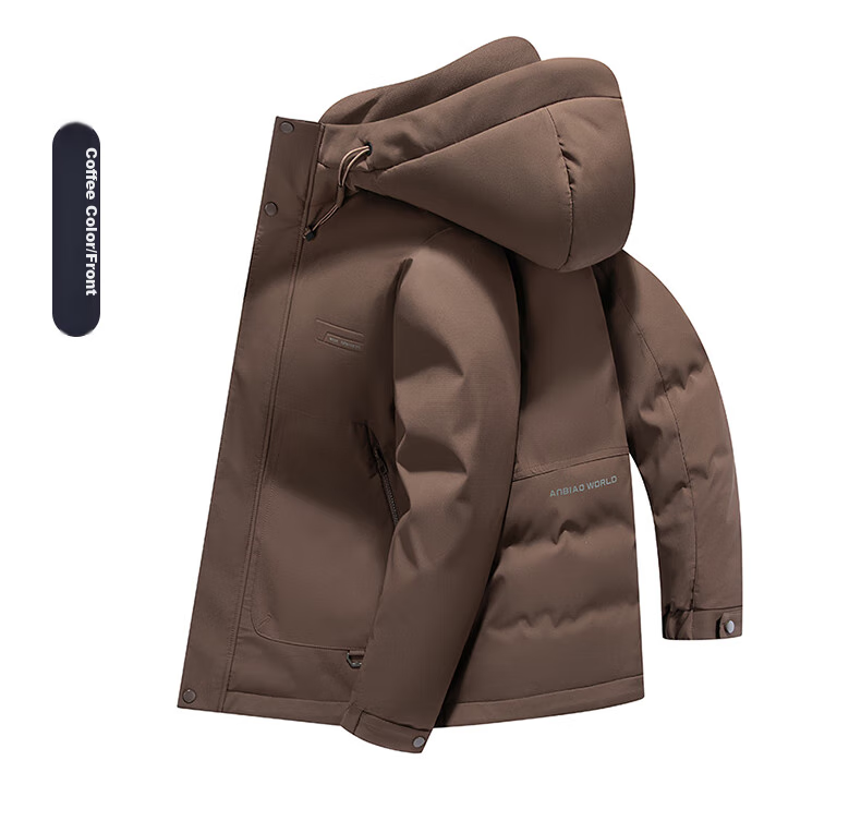 YAYA Men's down Jacket, Short Hooded Style, Thick Warm Coat for Young People, New Winter Outdoor Casual Workwear Jacket 24076 21
