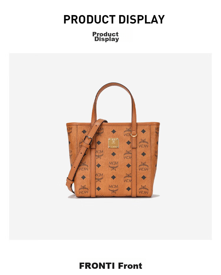MCM TONI Mini Tote Bag, Basket Bag, Crossbody Bag, Cognac Color Gift 4