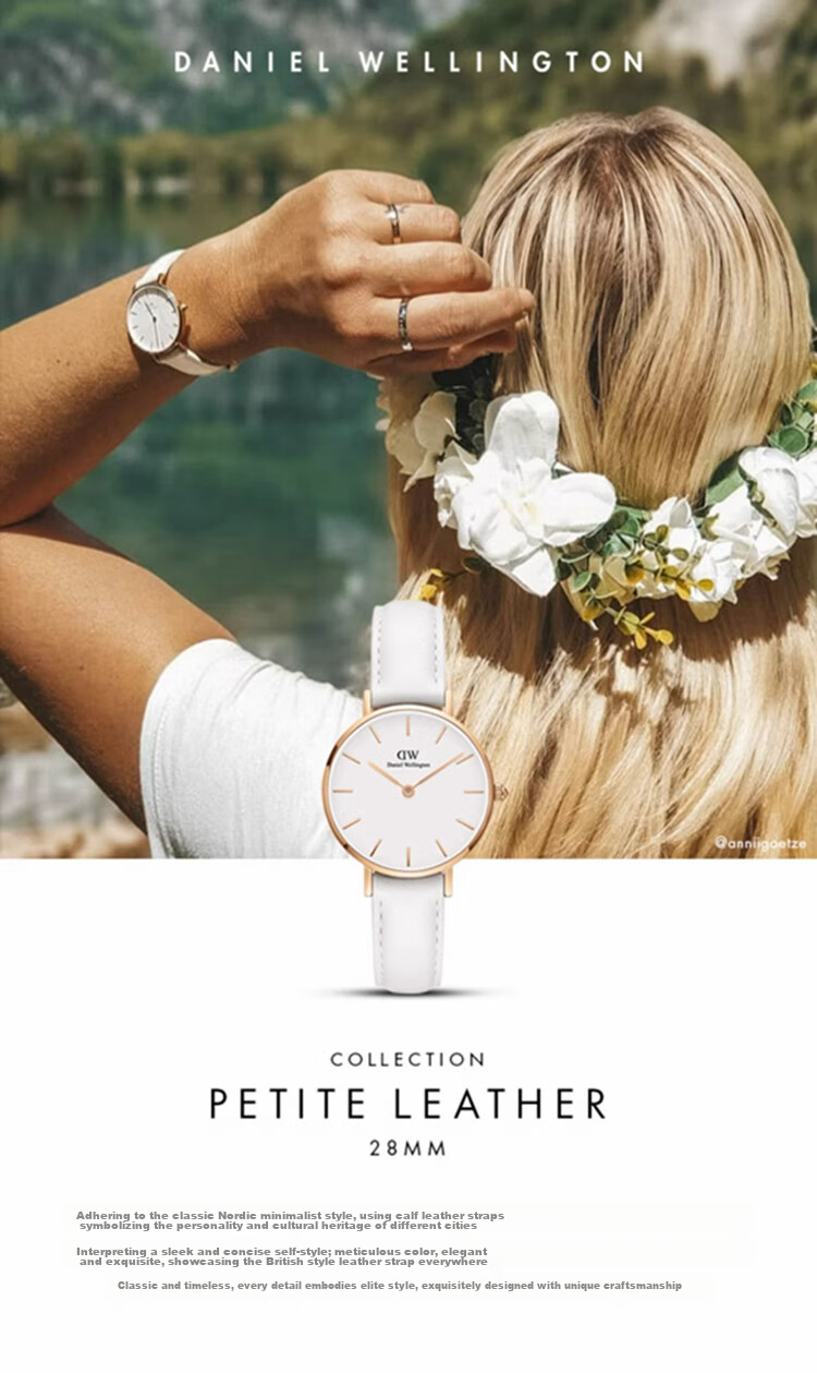 DanielWellington DW Ladies' Watch, Classic Leather Simple Fashion European And American Quartz Wristwatch, Birthday Gift for Girlfriend, DW228 1