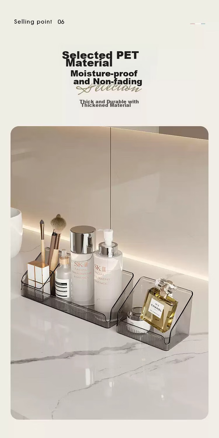BDO Mirror Cabinet Storage Box, Desktop Cosmetic Lipstick Organizer, Bathroom Storage Container, Large Storage Rack 10