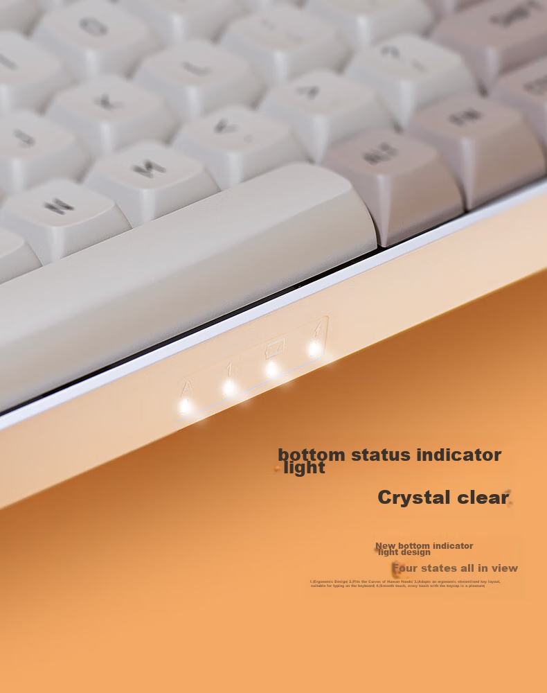 Aigo AG98 Customizable Keyboard Mechanical Gaming And Office Keyboard RGB Backlit Full Hot-Swappable Tri-Mode Gasket Structure Interstellar Journey - Kaiva Ice Cream Pro 11