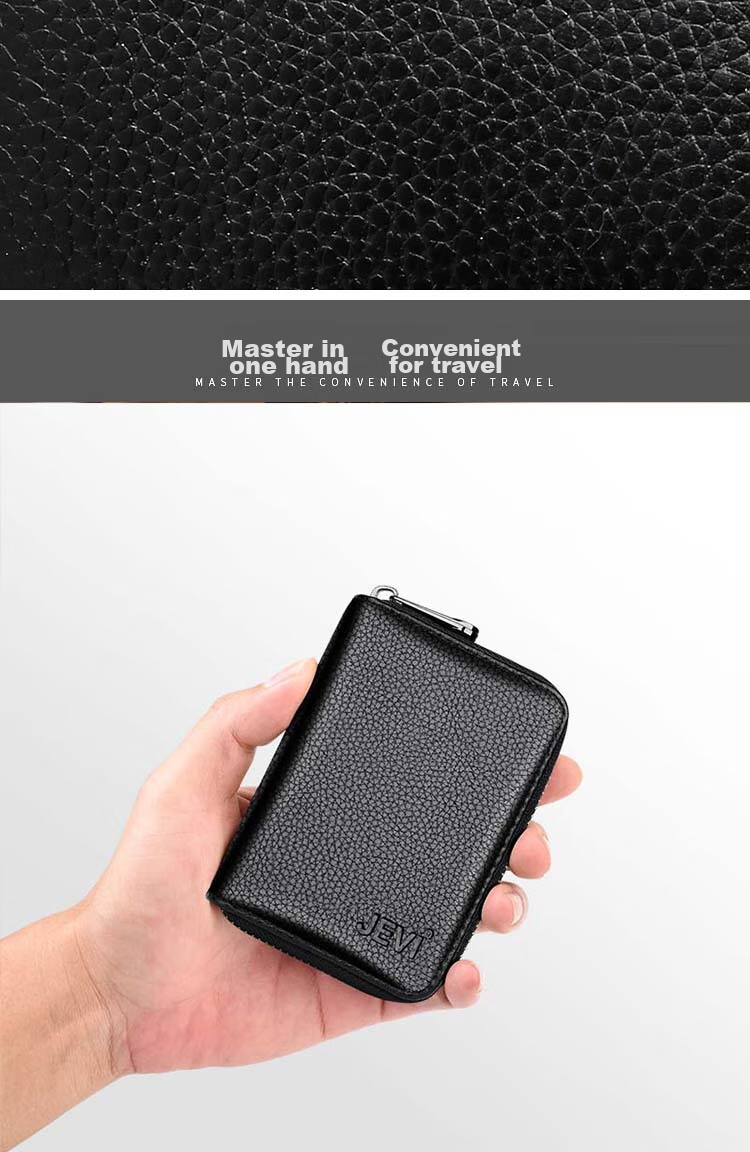 JEVI Card Holder for Men And Women, Exquisite Multi-Slot Large Capacity Ultra-Thin ID Slot Bank Card Case Anti-Magnetic Gift for Father's Day 6