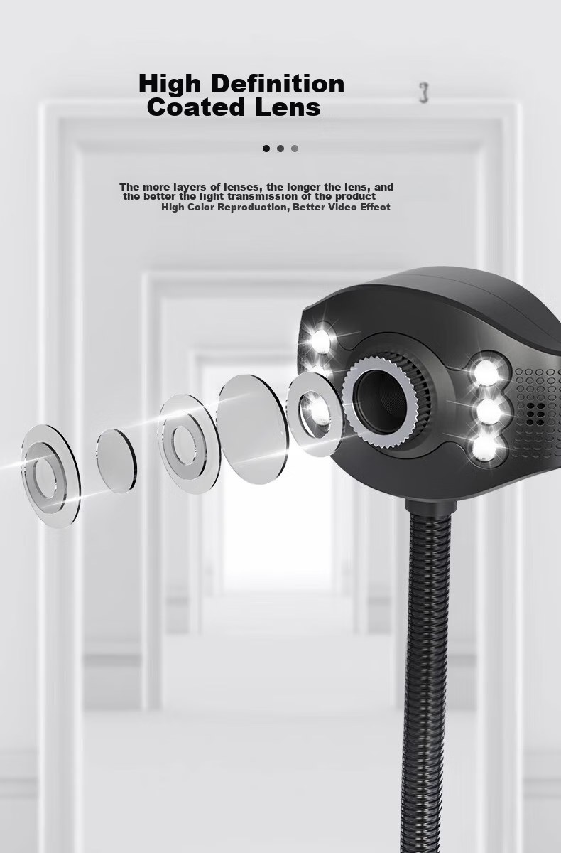 Saida SADA Computer Microphone High-Definition Webcam for Hotel Registration Computer Desktop Laptop Hotel Inn Facial Recognition 1080P Video Conference Special Use 11