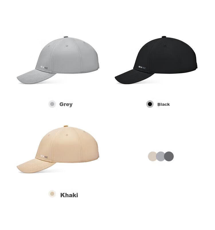 HLA Baseball Cap for Men And Women, Pure Cotton Visor Cap, Large Head Circumference, Fashionable Outdoor Sun Protection Hat, Xingdai Black 6