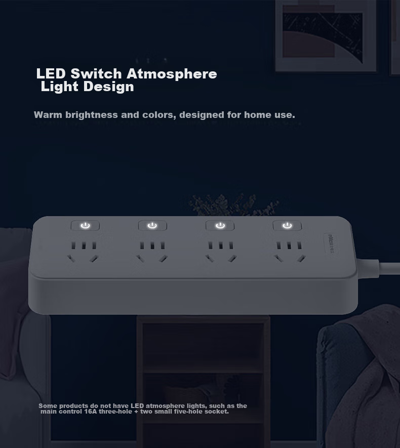 NVCleishidiangong 4-Outlet 1.8m Power Strip, Extension Cord, Socket Board, EP443 14