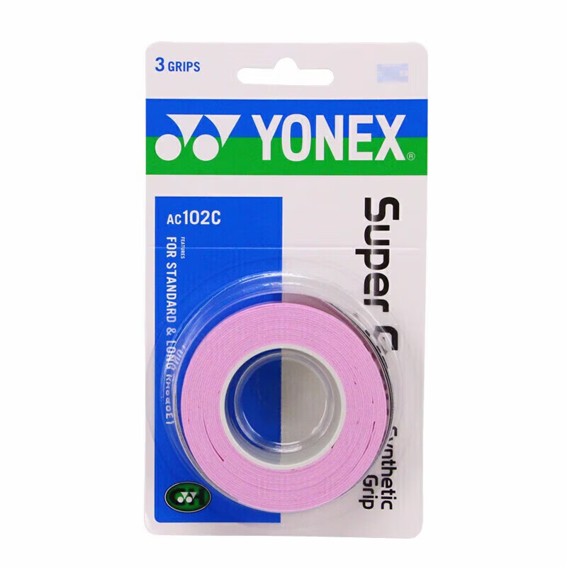 YONEX Badminton Grip Tape, Sports Sweat-Absorbing Band, Handle Grip Tape AC-102C French Red, Pack of Three