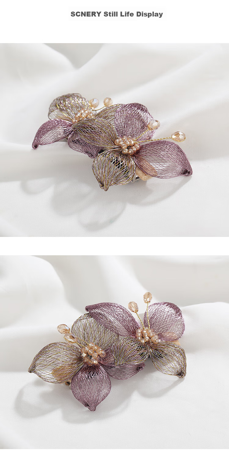 CHIMERA Handmade Copper Wire Hair Clip, Bun Maker for Back of Head, High-End Barrette for Women, Horizontal Clip, Straight Clip, Mid-Autumn Festival Gift 10