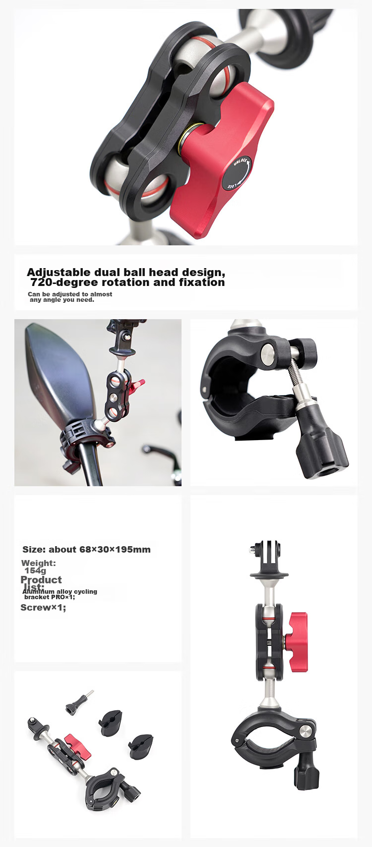 MAXCAM Suitable for DJI Osmo Action 6/5/4/3 Pro Action Camera, Car Nano Adhesive Suction Cup Glass Fixing Car Mount Accessory 20
