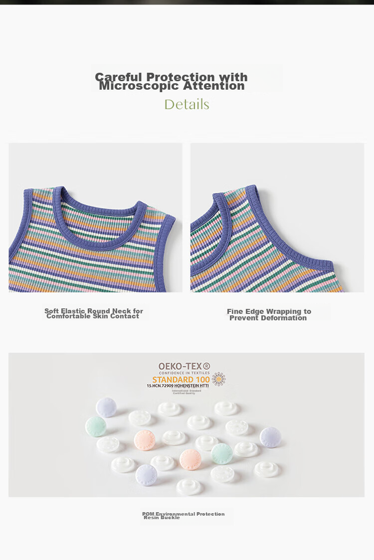 Junejunior [Under Babylove Brand], Children's Tank Top, Summer Thin Style, Boys And Girls Modal Home Sleeveless Vest, Camisole 11