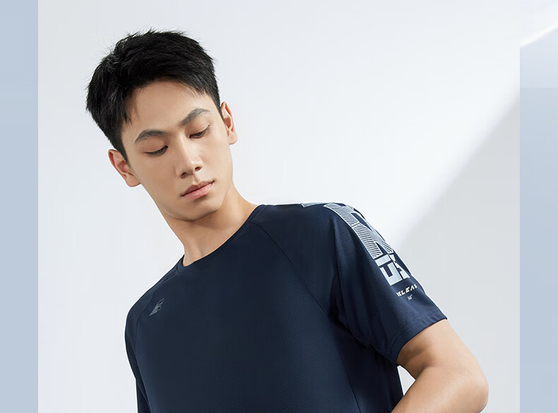 361° Men's Short-Sleeve T-Shirt, Summer Quick-Dry, Loose-Fitting, Athletic, Running, Fitness, Casual Top, Half-Sleeve, 652524101-6 5