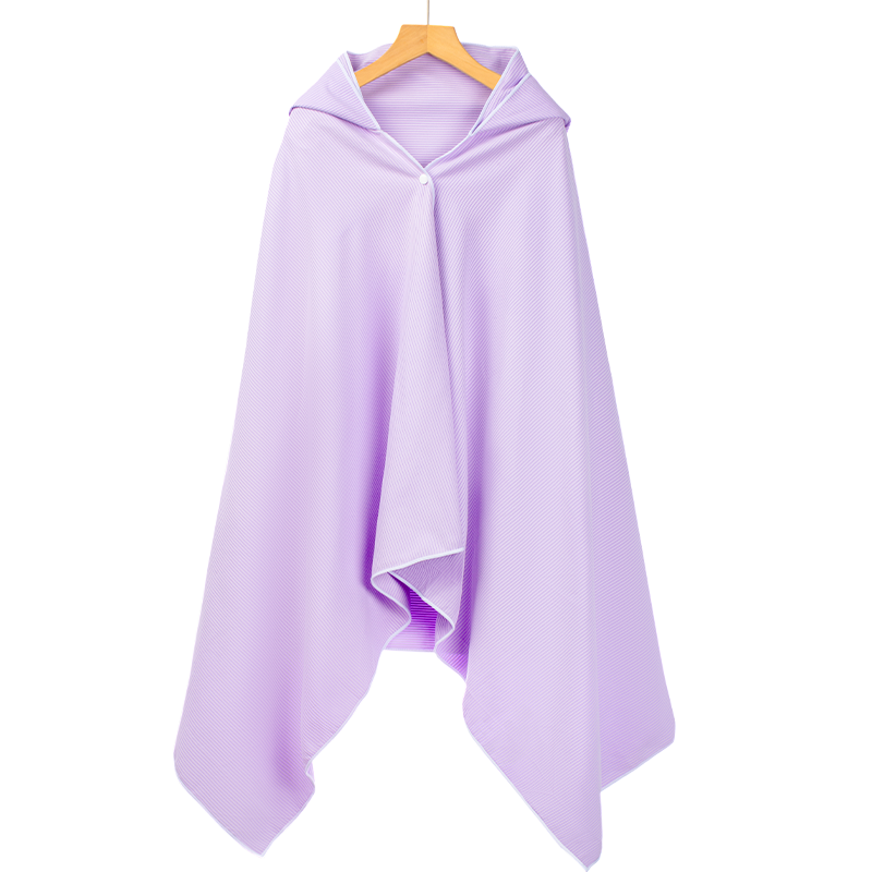 ERKE Hooded Bathrobe for Men And Women, Portable, Absorbent, Quick-Drying, Wearable Beach Towel, Hot Spring Swimming Surfing Bath Towel Cape