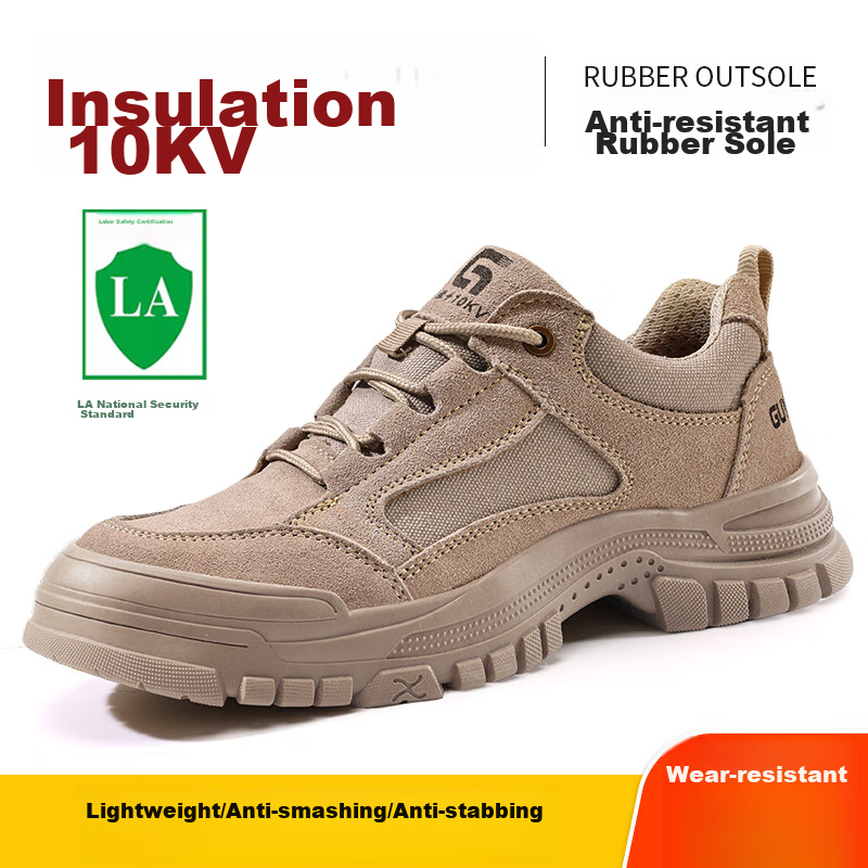 JUNBU Safety Shoes for Men, Electrician Insulated 10KV, Anti-Smashing, Anti-Puncture, Lightweight Comfortable Work Shoes 3115NKV Size 43