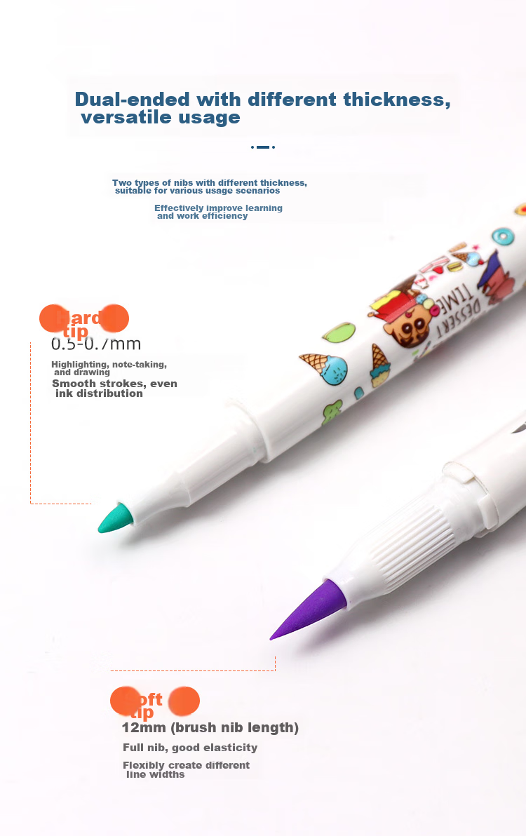 ZEBRA Crayon Shin-Chan Limited Edition Dual-Tip Highlighter, Rainbow Color Planner Pen, Student Emphasis Marking Pen, WFT8-CS Gentle Purple 6