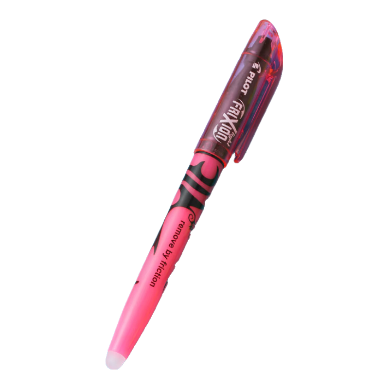 PILOT Erasable Highlighter, Natural Color Series, Colored Frixion Marker, Highlighter, Emphasis Pen, Student Marking Pen, Stationery, SW-FL Slanted Tip, Pink, Single Piece