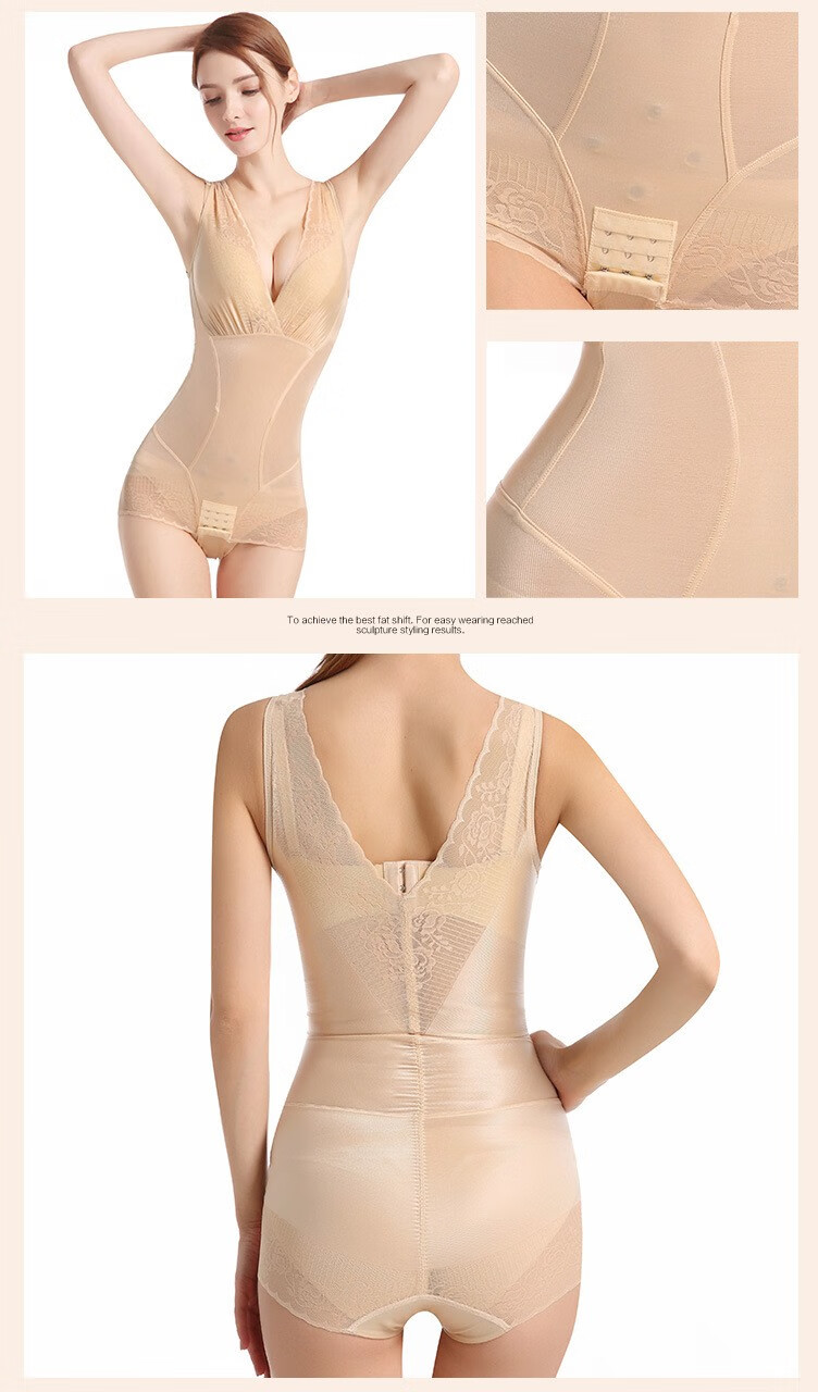 Miaohuo Official Seamless Shapewear Bodysuit Postpartum Waist Trainer Tummy Control Hip Lift Yoga Pants with Chest Support 11