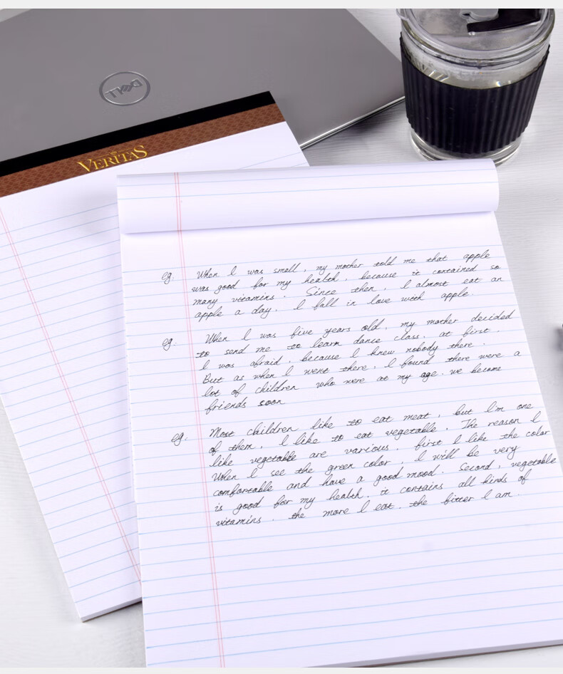 KAISA VERITAS Series Paper Notebook, American A4 Size, 50 Sheets, Thick Paper, Work Journal, Draft Book, 2-Pack 10