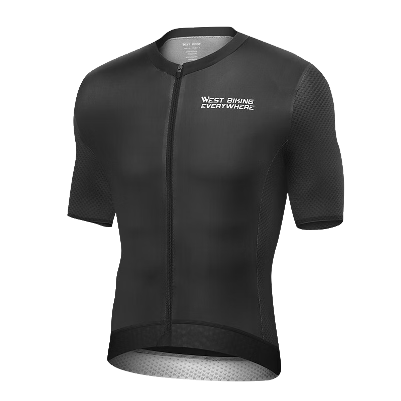 WestBiking Summer Cycling Jersey Short-Sleeve Top Black 2XL