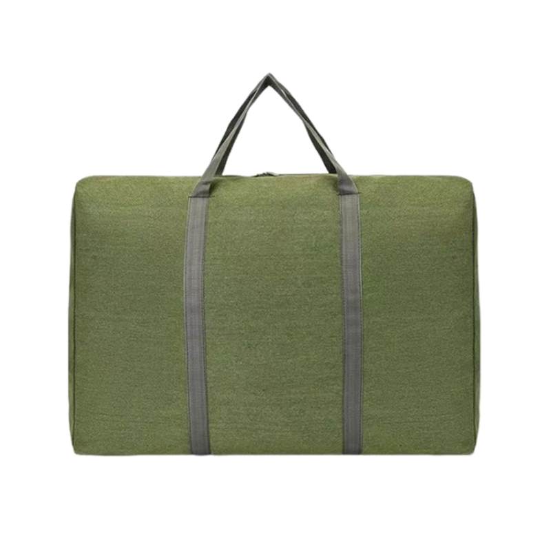 Pangdaidai Extra Large Moving Bag, Thickened Wear-Resistant Canvas Zipper Packing Bag, Quilt Storage Bag, 75*23*50cm