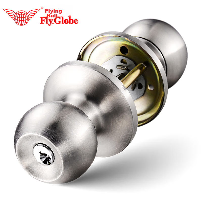 Замок для двери Fly.Globe FQ-607SS, трехстержневой сферический, из нержавеющей стали 304, для ванной комнаты, универсальный, подходит для дверей толщиной 45-55 мм