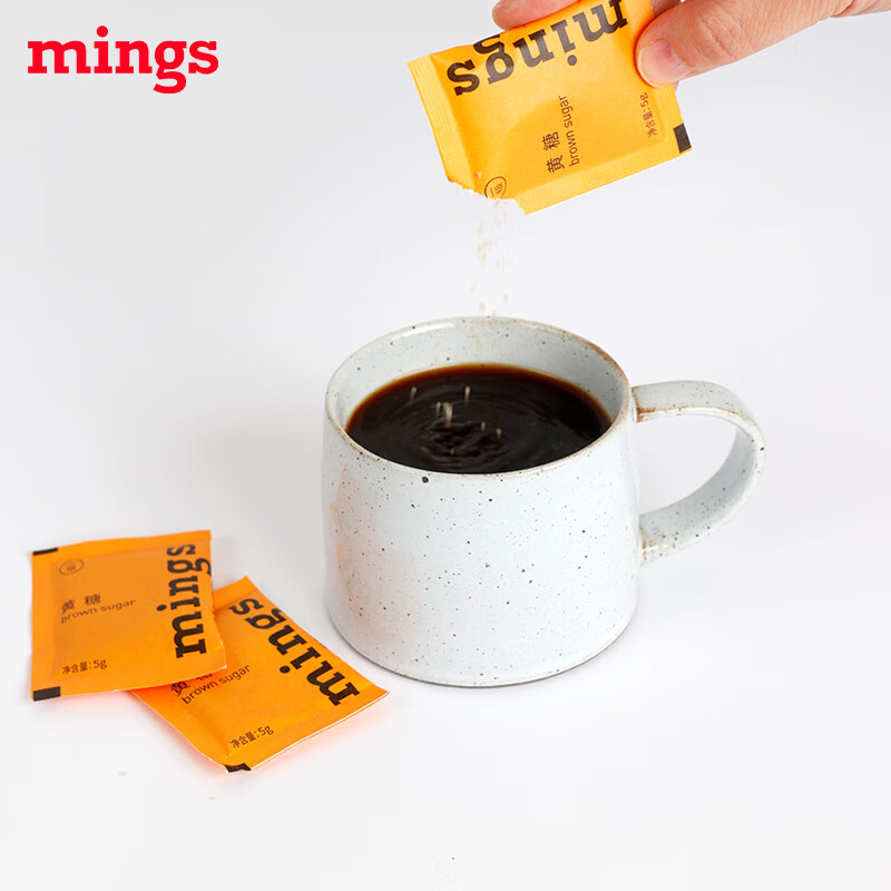 铭氏（Ming's）咖啡糖包 赤砂糖 独立包装黄糖 5g×100包 咖啡伴侣冲饮糖