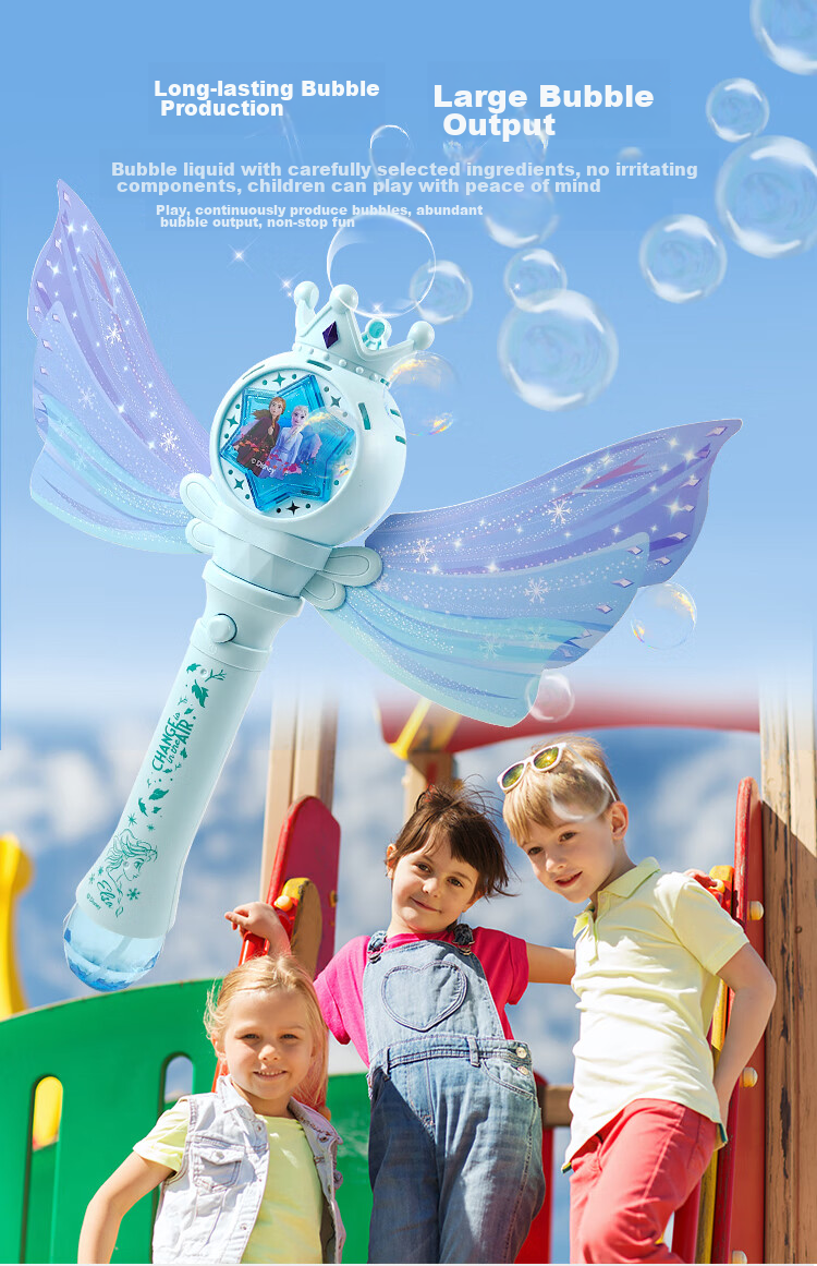 Disney Frozen Electric Bubble Machine Colorful Bubbles Kids Toy Birthday Gift 3