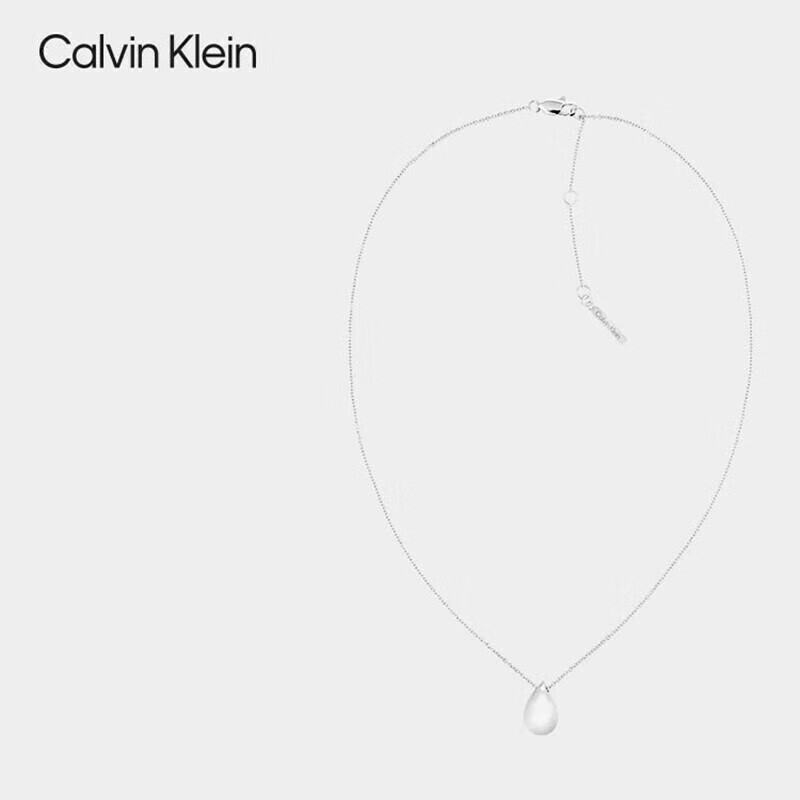 Calvin Klein CK Small Water Drop Steel Color Women's Necklace 35000083, Goddess Day Gift