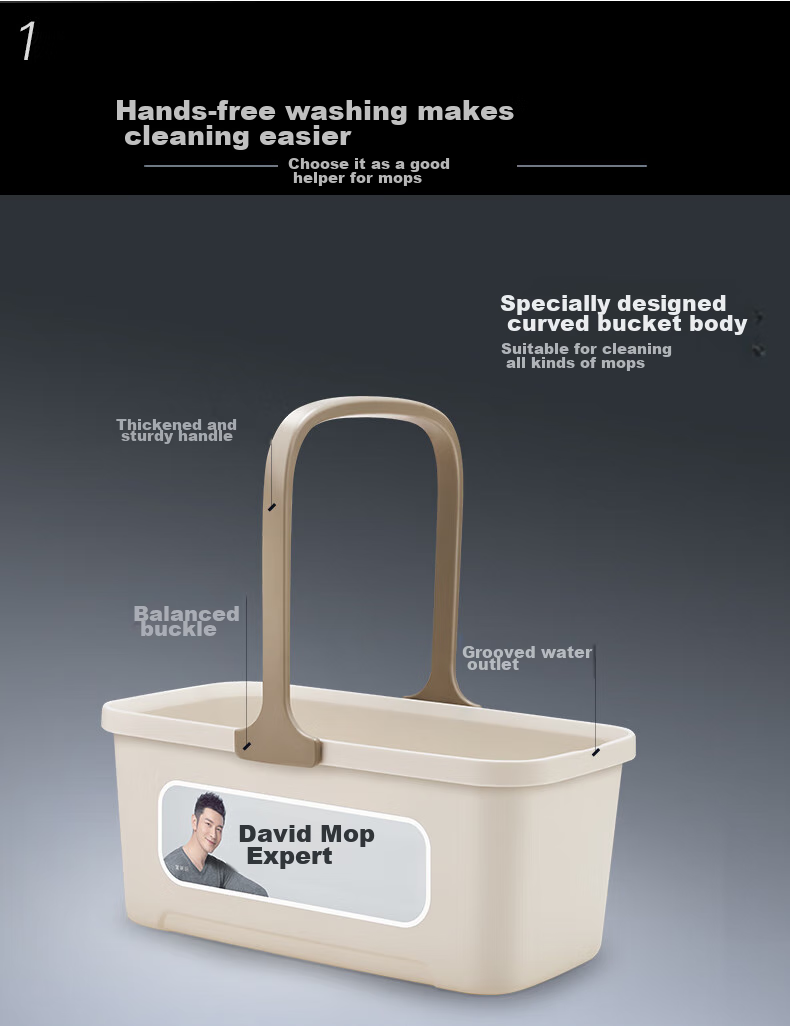 Dawei Foldable Mop Bucket, 10L Large Capacity, Thickened Rectangular Water Bucket, Foldable Cleaning Bucket R3 4