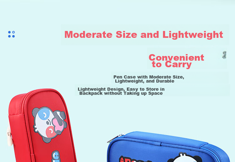 Zhonghua Panda Series Large Capacity Pencil Case for Students / Multifunctional Stationery Box / Red Double-Layer Pencil Storage Box / Children's Day Gift P2003-1 12