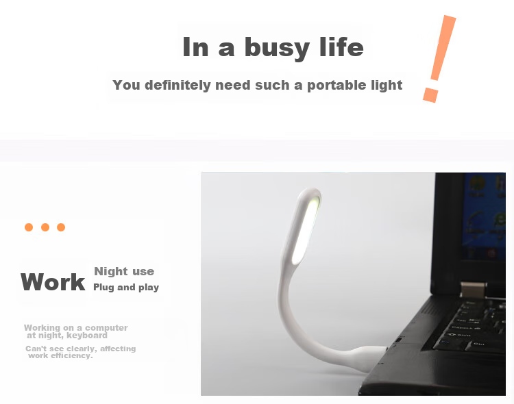 LinkStone [2-Pack] LED Portable Light, USB Light Pen, Laptop Light, Keyboard Light, Mini Portable Night Light, Power Bank, Student Dormitory Outdoor Mobile Energy-Saving, White + Blue 5