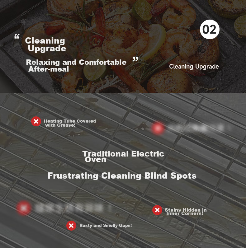 Bear Electric Grill, Home Barbecue Grill, Meat Roasting Pan, Electric Griddle, All-In Grill for Skewers And Meat, Low Smoke Emission, Fully Detachable, Suitable for 5-7 People, Q21N1 5